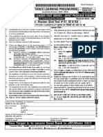 Test Type: Review (Unit Test # 01, 02 & 03) : Distance Learning Programme