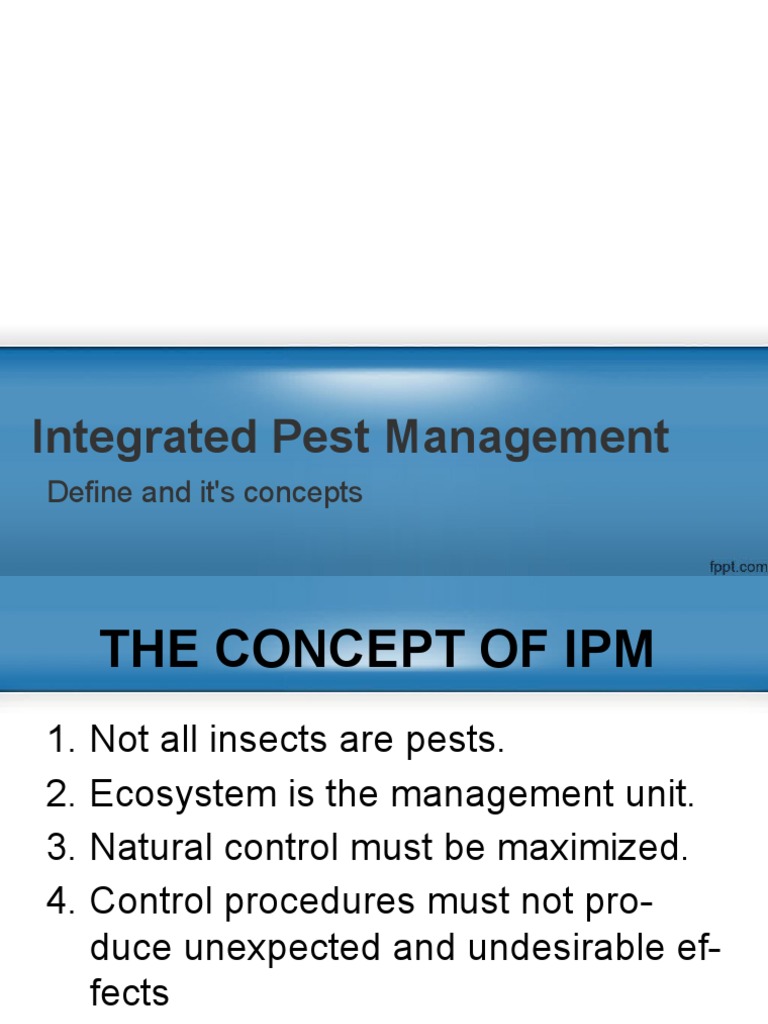 Integrated Pest Management Concepts | PDF | Self-Improvement | Wellness