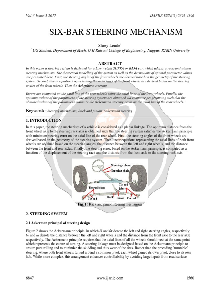 Optimizing Ackermann Steering Geometry | PDF | Steering | Mechanics