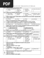 MSBTE Class Test I - MCQ Final