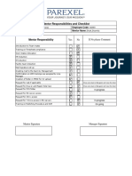 Mentor Responsibilities Checklist