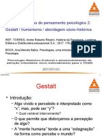 Unidade 3: Principais Escolas Do Pensamento Psicológico 2: Gestalt / Humanismo / Abordagem Sócio-Histórica