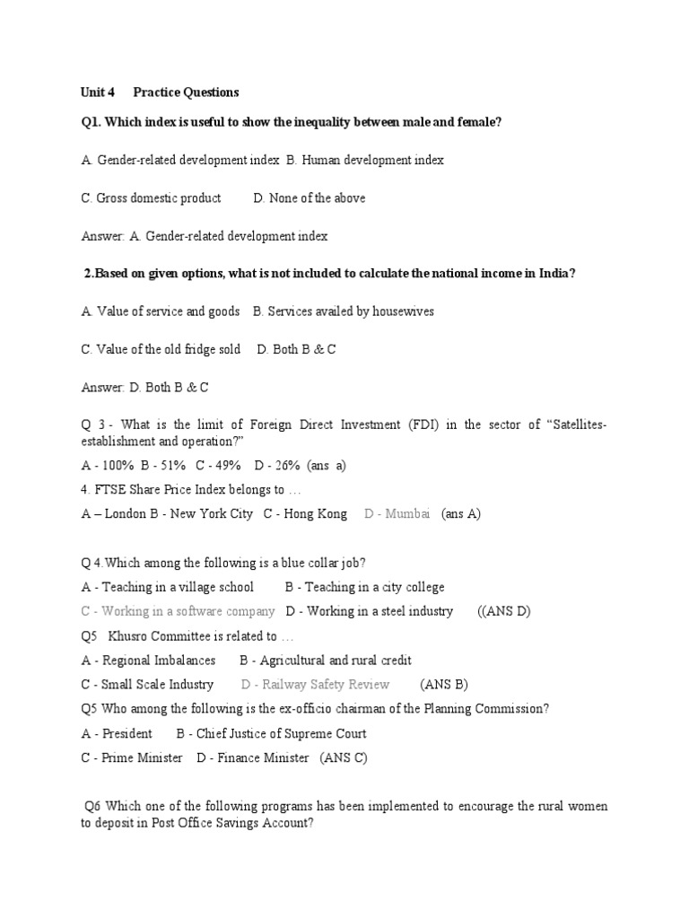 Unit 4 MCQ | PDF