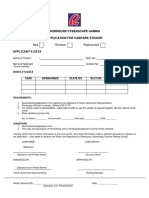 Parking Sticker Application Form GAMMA