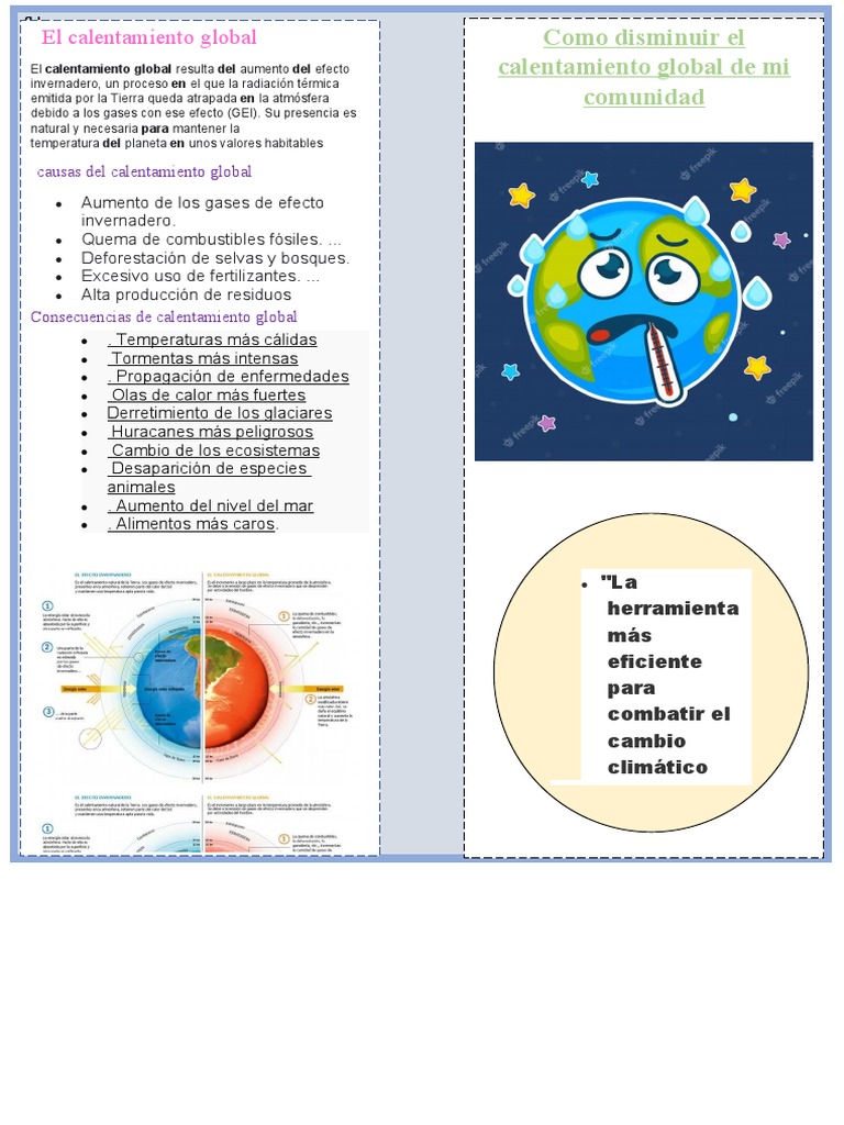 Cómo combatir el calentamiento global | PDF | Gases de efecto ...