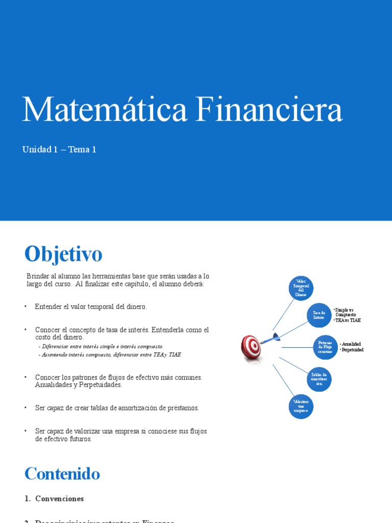 Tema 1 - Matemática Financiera | PDF | Interés | Libra esterlina