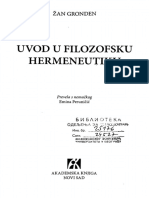 An Grozden Quotuvod U Filozofsku Hermeneutikuquot