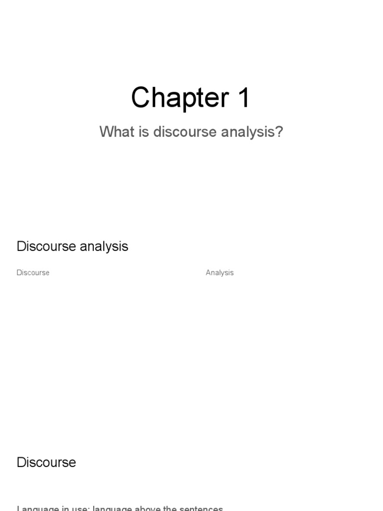 Chapter 1 what s discourse analysis pdf context language use