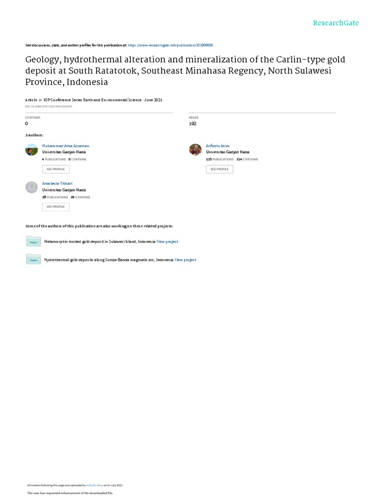 Geology Hydrothermal Alteration and Mineralization | PDF | Limestone ...