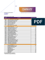 Lista de Precios Omnilife Ecuador