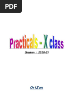 Practicals For 10th Class 2020-21