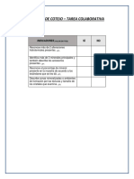 Cuadro de cotejo tarea colaborativa hidrotermales