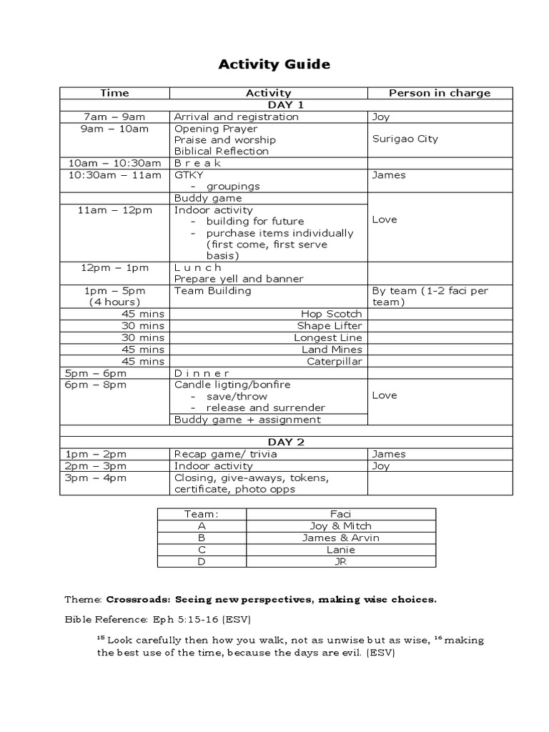 Team Building Activity Guide | PDF