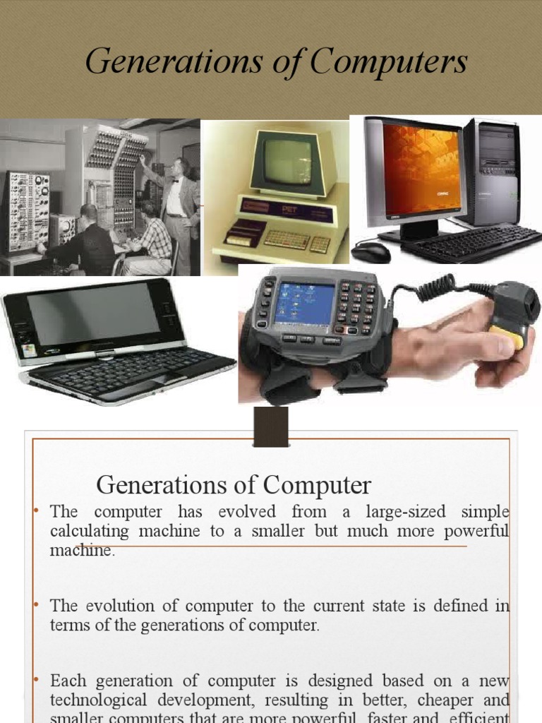 Generations of Computers PDF Integrated Circuit Microprocessor