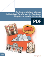 Currículo, Materiales y Tareas de Historia de España para Las Secciones Bilingües de Español de Polonia