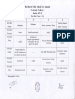 Pre Annual 2 - Date Sheet - Classes 9 To 12