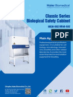 Classic Series Biological Safety Cabinet: Main Applications