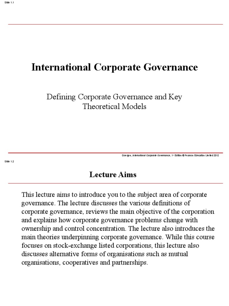 Chapter 1 Ethics and CG | PDF | Corporate Governance | Stocks