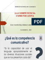 La Competencia Comunicativa - Prof. Cleopatra Lescano Tiznado - Lenguaje y Comunicación-Unc-2021