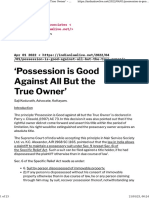 Possession Rights Against All But True Owner
