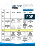 HORARIOS DE CLASES 1° TEOL 2 Sem 2022-2023