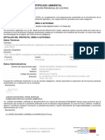 Certificado Ambiental CONSTRUCCION RED RCTO. JESUS MARIA PARA BENEFICIAR A 13 FAMILIAS