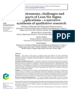 Requirements, Challenges and Impacts of Lean Six Sigma Applications - A Narrative Synthesis of Qualitative Research