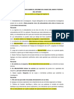 Aspectos Explicativos Del Informe de Avance