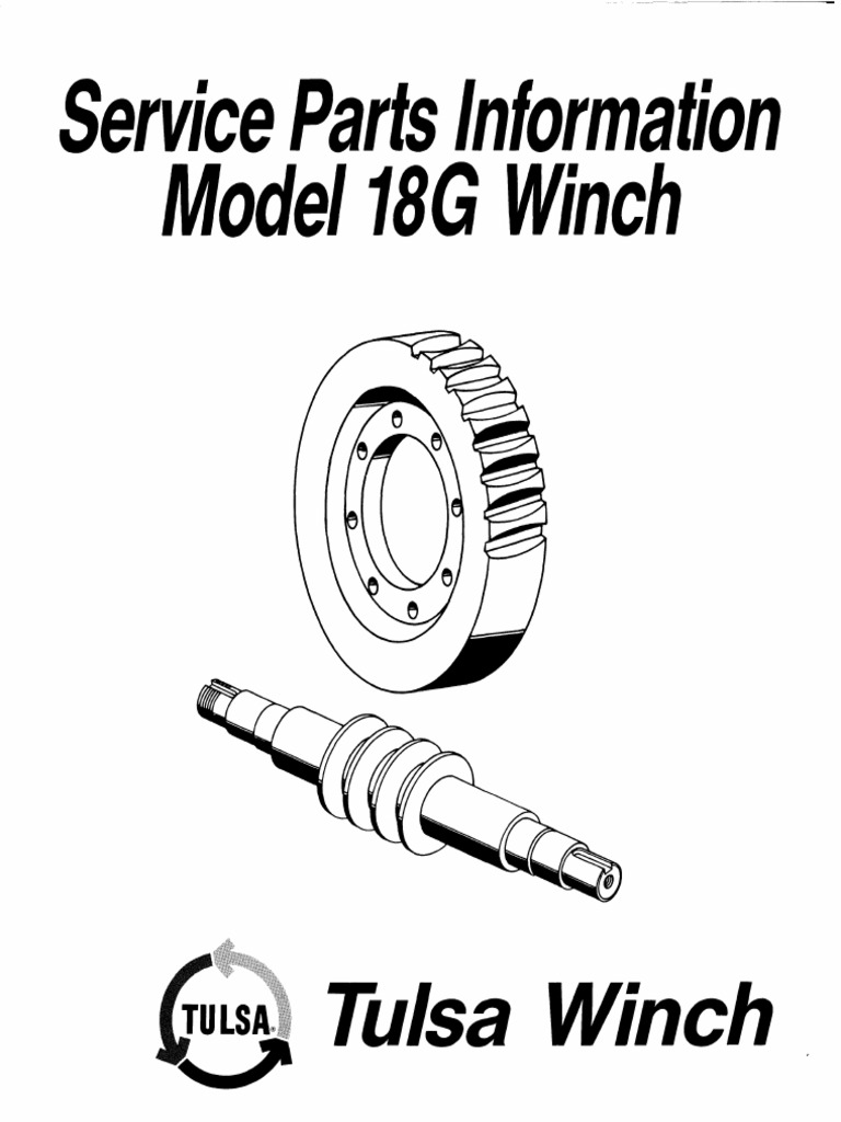 Tulsa Winch Model 18G Service Manual PDF