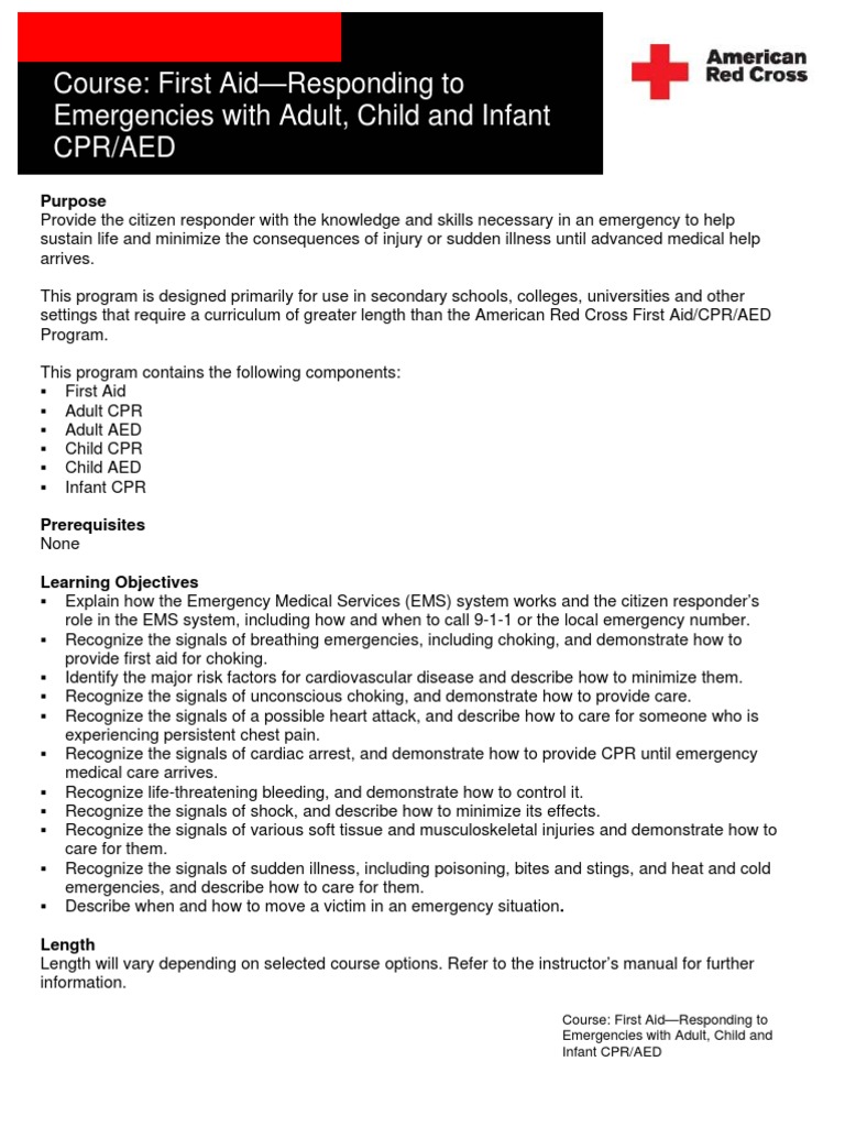 Guide First Aid (American Red Cross Handbook) Responding to