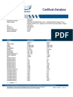 Certificat D'analyse: Analyses Spécifications Valeurs Mesurées