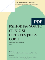 Suport de Curs Psihodiagnostic Clinic Și Intervenții La Copii (2022-2023)