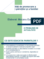 Modalități de Promovare A Educației Părinților Și A Familiei