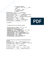 EXERCÍCIOS de Artigs y Cntraces