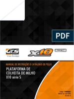 Manual de instruções e catálogo de peças da plataforma de colheita de milho X10 série S