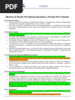 História Do Brasil Pré-História Brasileira e Período Pré-Colonial - CURSOS