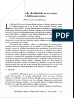 Problemas de Identidad de Los Escritores Afro