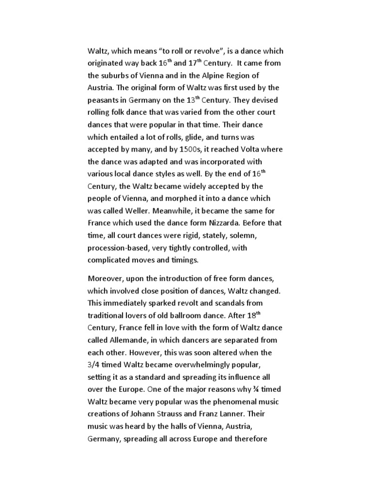 Waltz Dance And History Final Download Free Pdf Waltzes Tempo