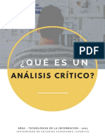 ¿Que Es Un Analisis Critico