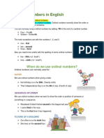 Ordinal Numbers in English