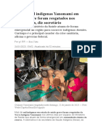 Mais de Mil Indígenas Yanomami em Estado Grave Foram Resgatados Nos Últimos Dias