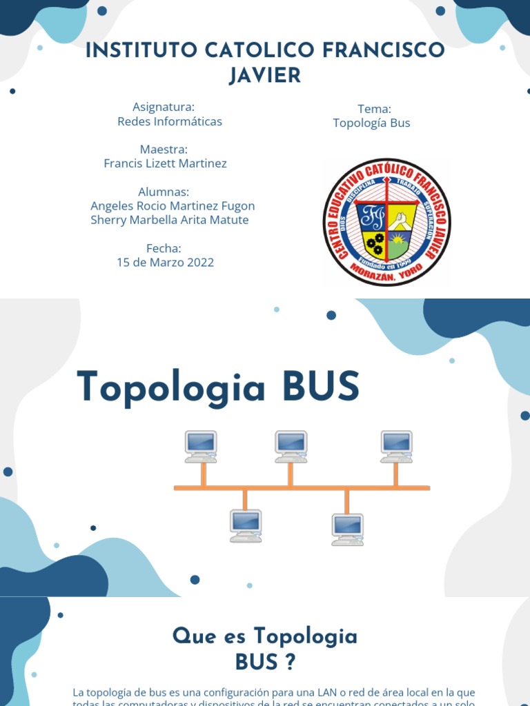 Topologia Bus | PDF | Red de computadoras | Red de área local