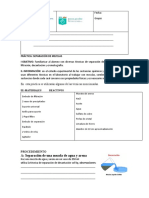 Practica de Laboratorio # 3 Métodos de Separación de Mezclas