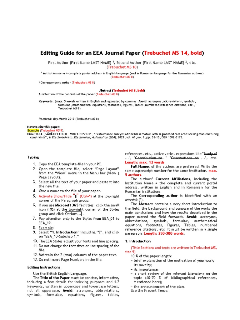 2-Editing Guide - 2022new - 2 | PDF | Paragraph | Bracket