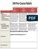 Pre-Course Rubric - 15 Pts