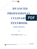 Advanced Professional Culinary Text (MANUSCRIPT by Chef Sadiq)