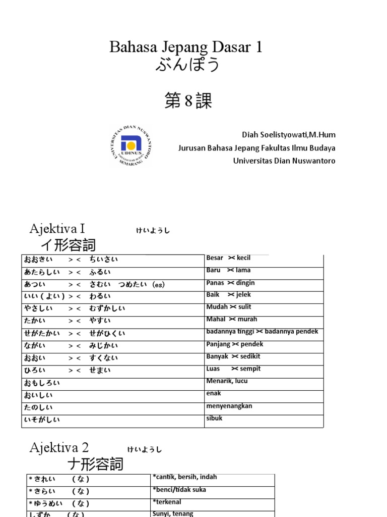 Bab 8 Minna No Nihongo Pdf