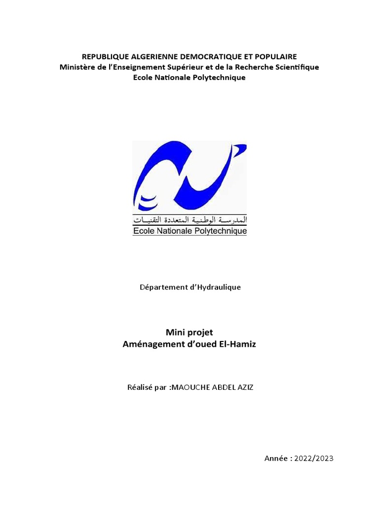 Aménagement de l'Oued El Hamiz | PDF | Alger | Sciences de la terre