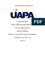 Practica de Intervencion Psicopedagogica I Tarea 2