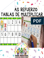 Fichas Refuerzo Tablas de Multiplicar Recopilado Por Materiales Educativos para Maestras